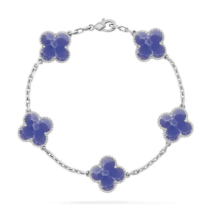 [Moco jewelrys]CLOVER 5 MOTIF BLUE VEINS BRACELET COLLECTION