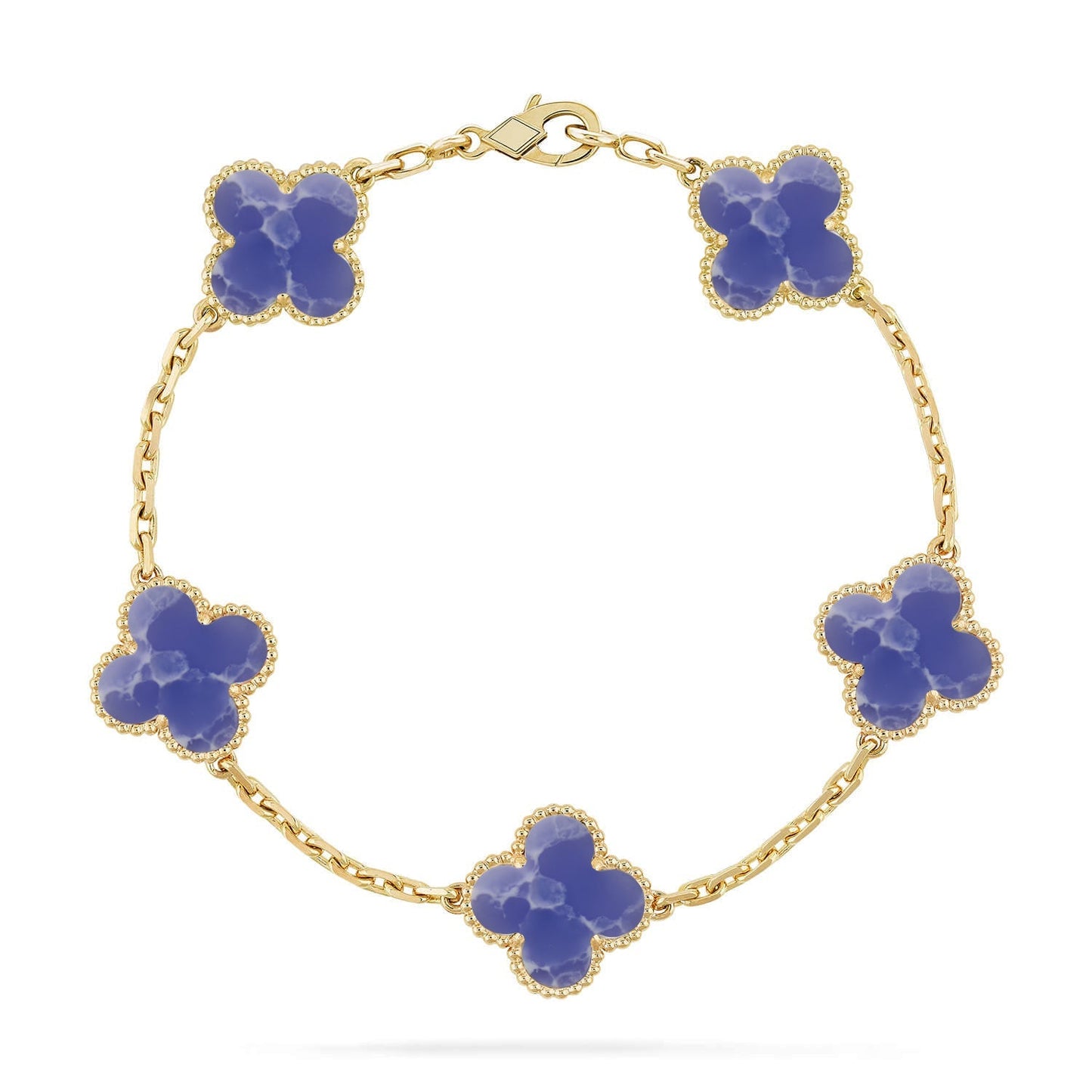 [Moco jewelrys]CLOVER 5 MOTIF BLUE VEINS BRACELET COLLECTION