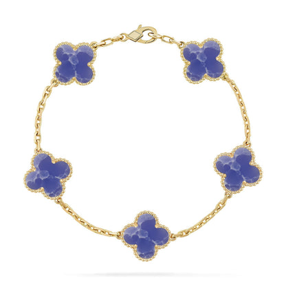 [Moco jewelrys]CLOVER 5 MOTIF BLUE VEINS BRACELET COLLECTION