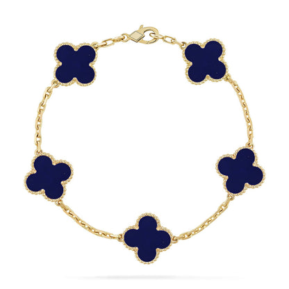 [Moco jewelrys]CLOVER 5 MOTIF LAPIS LAZULI BRACELET COLLECTION