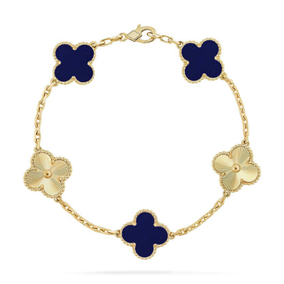 [Moco jewelrys]CLOVER 5 MOTIF LAPIS LAZULI BRACELET COLLECTION