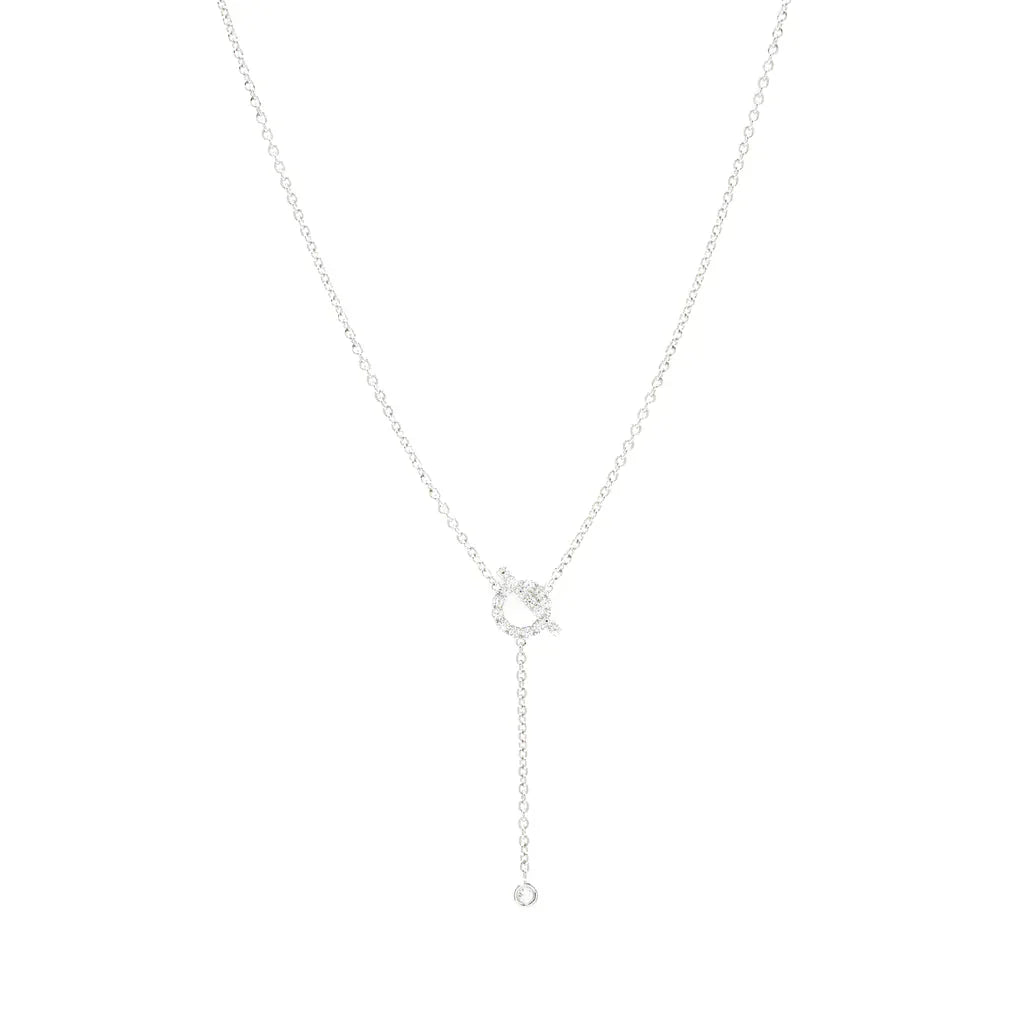 [moco jewelrys]FINESSE SILVER DIAMOND NECKLACE