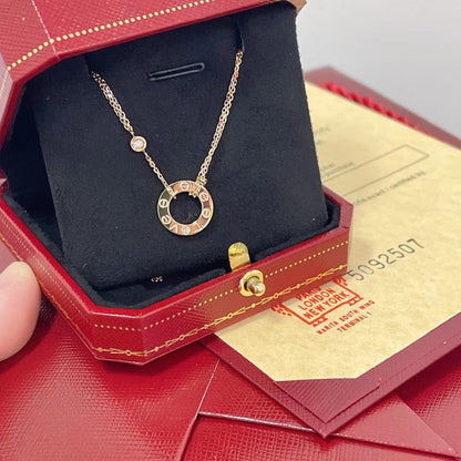 [moco jewelrys]LOVE NECKLACE 16MM 2 DIAMONDS