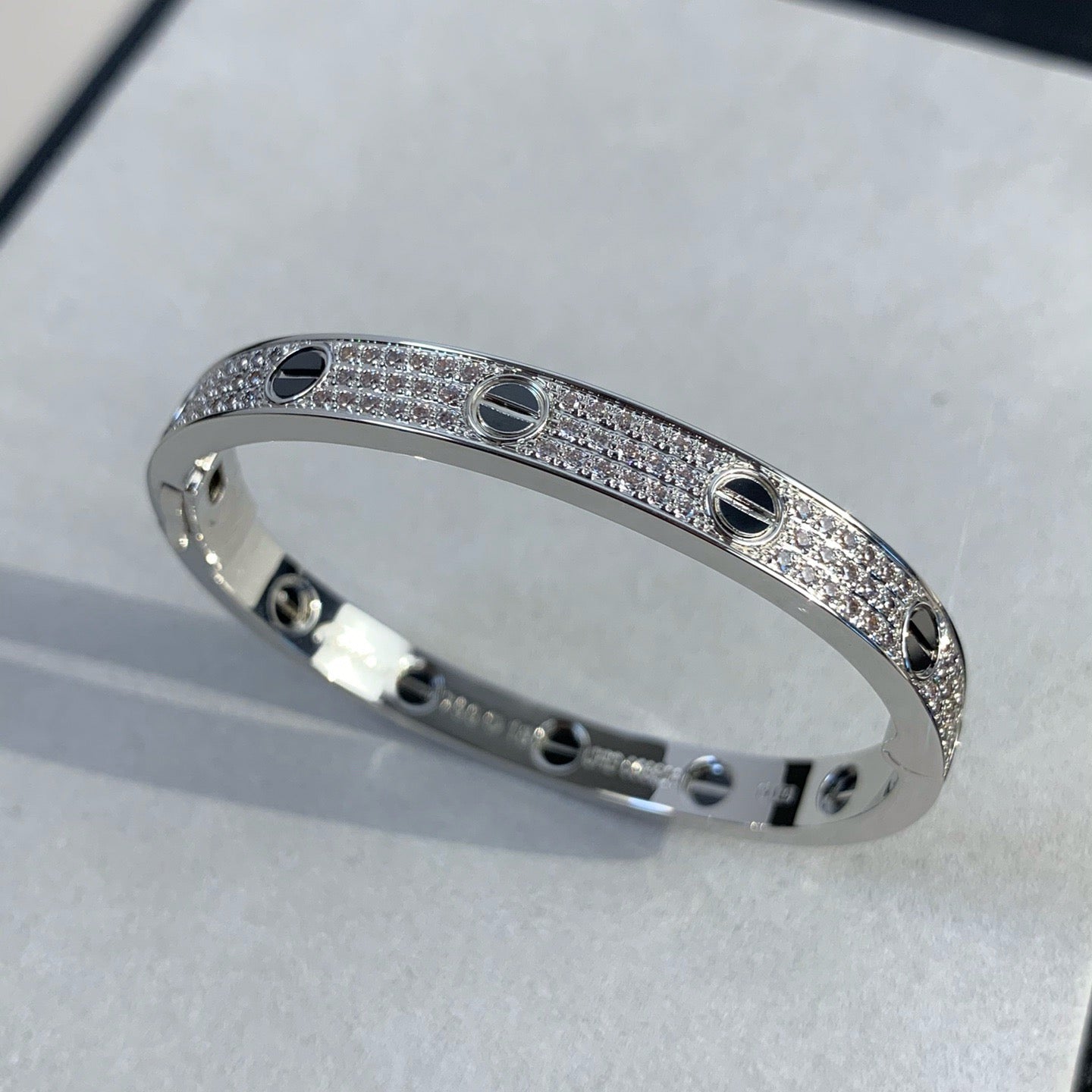 [moco jewelrys]LOVE BRACELET 6.1MM DIAMOND-PAVED CERAMIC