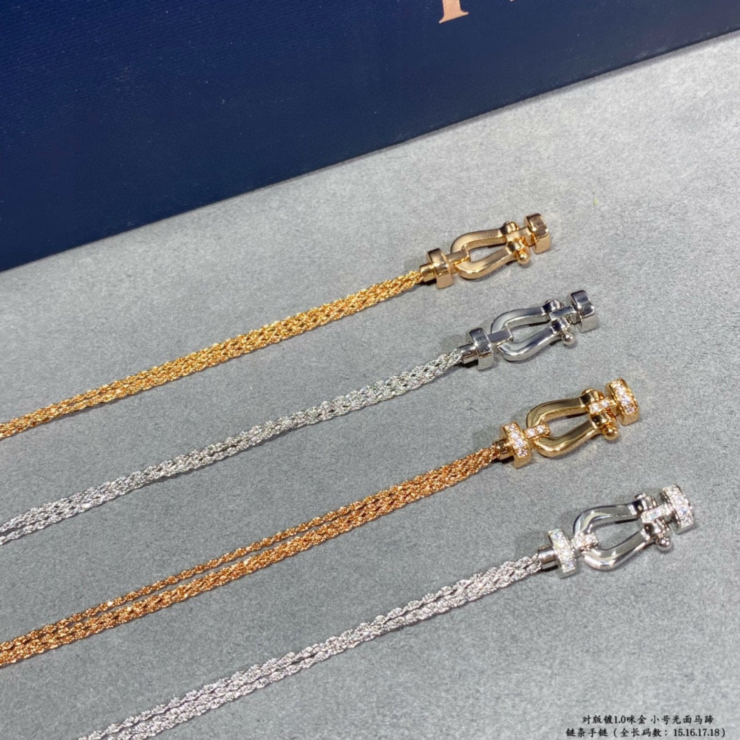 [moco jewelrys]FORCE SMALL HORSESHOE  DIAMOND CHAIN ROPE BRACELET