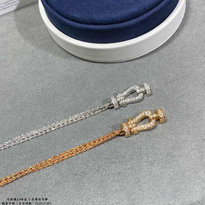 [moco jewelrys]FORCE SMALL HORSESHOE  DIAMOND CHAIN ROPE BRACELET