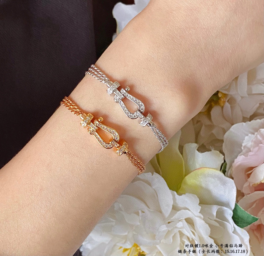 [moco jewelrys]FORCE SMALL HORSESHOE  DIAMOND CHAIN ROPE BRACELET