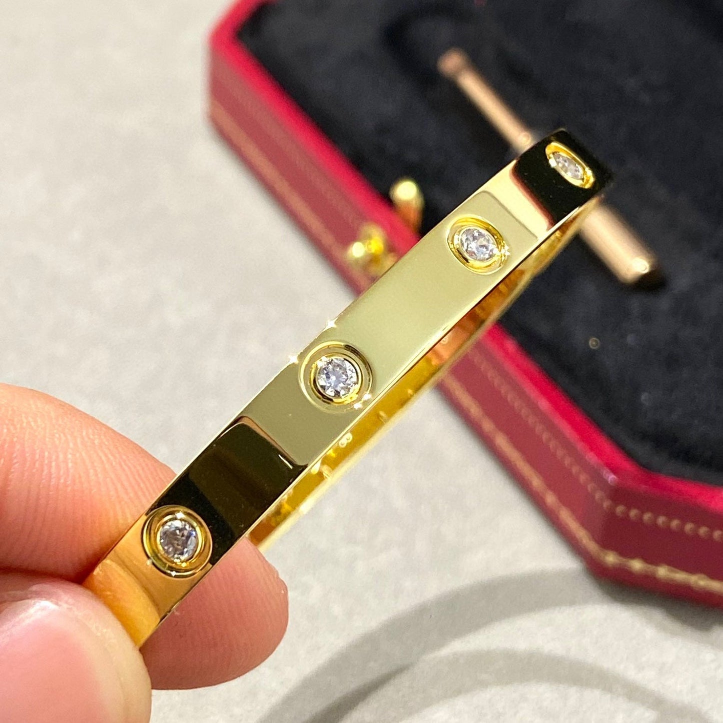 [moco jewelrys]LOVE BRACELET 6.1MM 10 DIAMONDS
