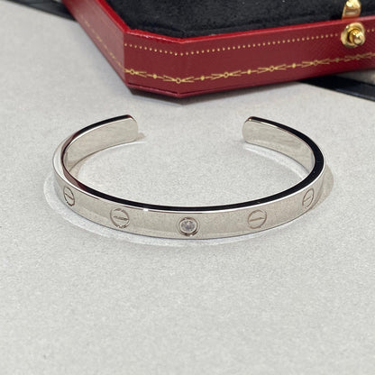 [moco jewelrys]LOVE BRACELET 6.1MM 1 DIAMOND OPEN CUFF