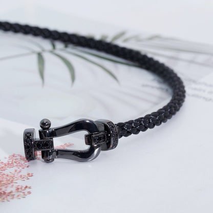[moco jewelrys]FORCE LARGE SERIES HORSESHOE BLACK SAMURAI BRACELET