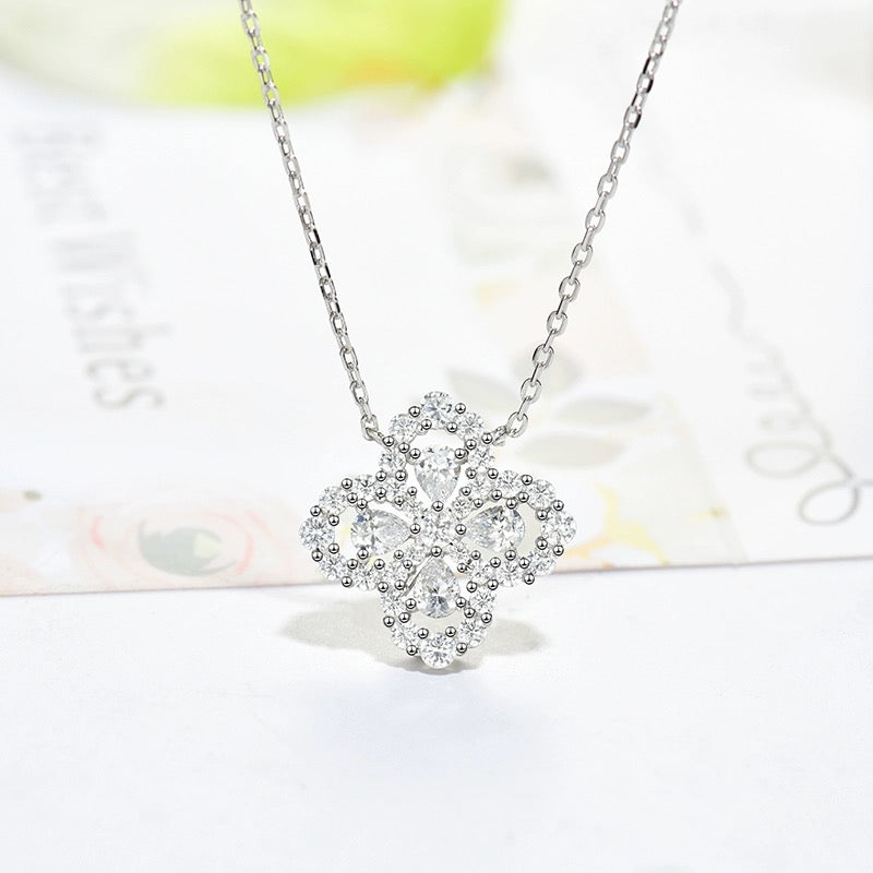 [moco jewelrys]LOOP NECKLACE FULL MOTIF DIAMOND 16MM MULTIPLE COLORS