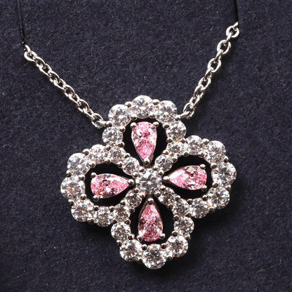 [moco jewelrys]LOOP NECKLACE FULL MOTIF DIAMOND 16MM MULTIPLE COLORS