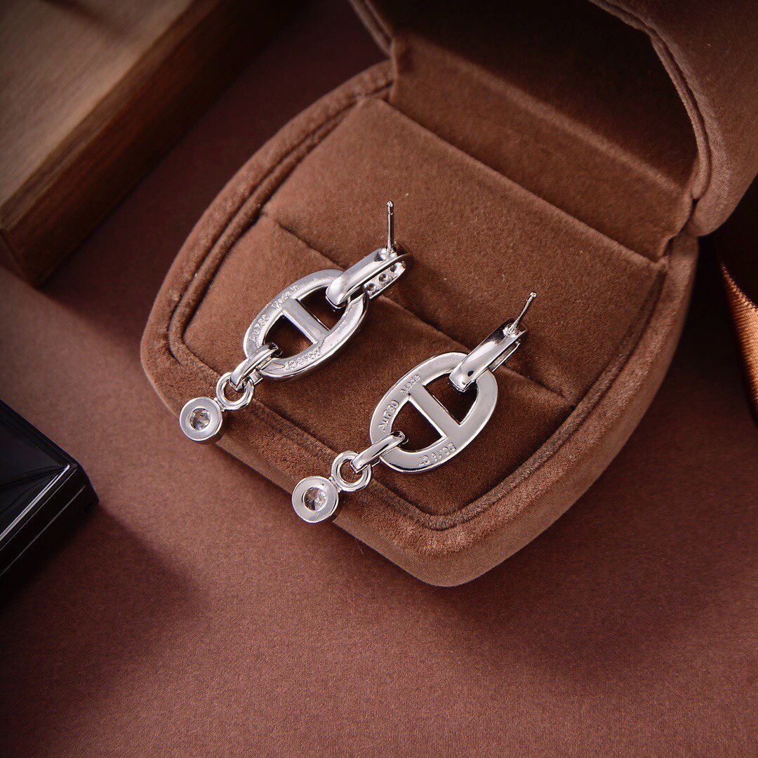 [moco jewelrys]HM CHAINE DIAMOND EARRINGS