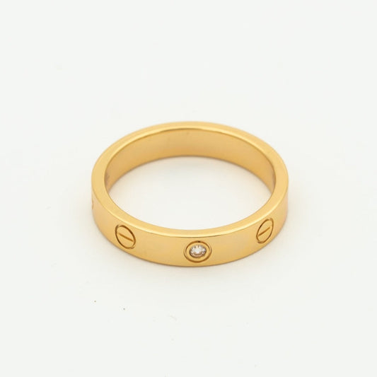[moco jewelrys]LOVE RING 4MM 1 DIAMOND PINK GOLD