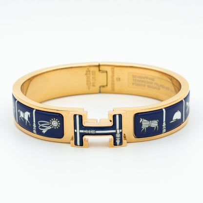 [moco jewelrys]H BRACELET BLUE CERAMIC