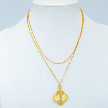 [moco jewelrys]CLOVER 25MM PEDANT NECKLACE GOLD