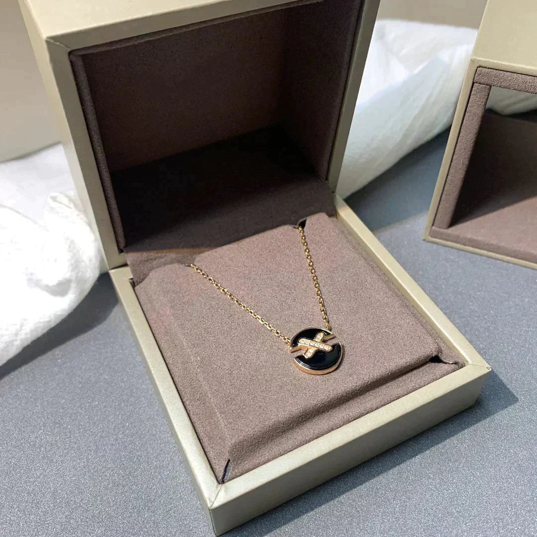 [moco jewelrys]JEUX DE ROSE GOLD DIAMOND NECKLACE