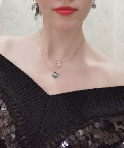 [moco jewelrys]JEUX DE ROSE GOLD DIAMOND NECKLACE