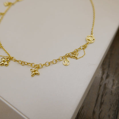 [moco jewelrys]BLOOMING SUPPLE NECKLACE BRASS
