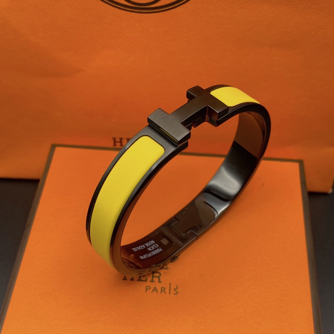 [moco jewelrys]CLIC HM SO BLACK YELLOW BRACELET