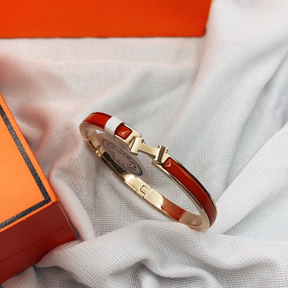 [moco jewelrys]CLASSIC HM CLIC RED 8MM ENAMEL BRACELET