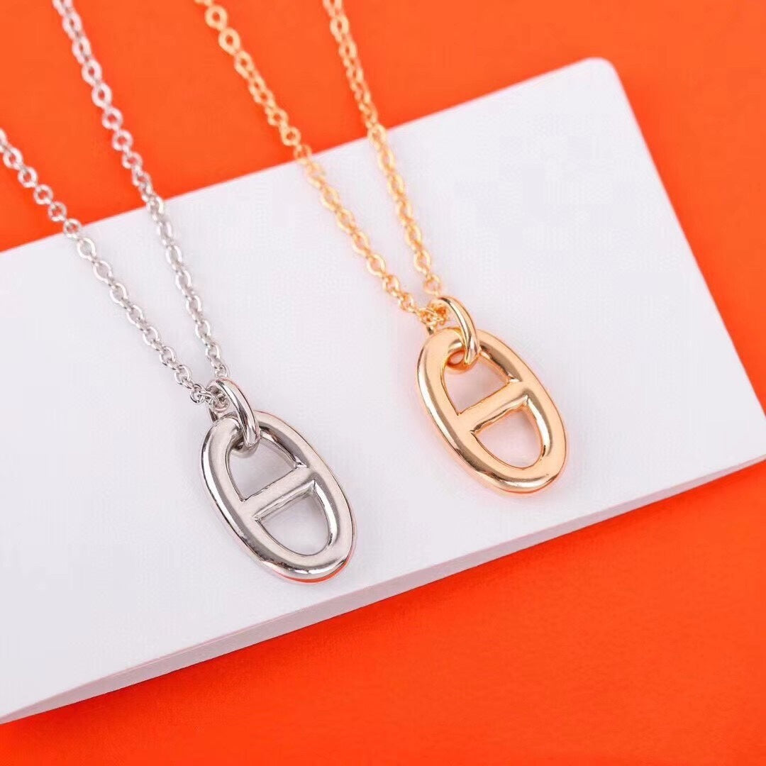 [moco jewelrys]HM PIG NOSE NECKLACE