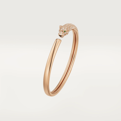 [moco jewelrys]PANTHERE ROSE GOLD DIAMOND OPEN BRACELET