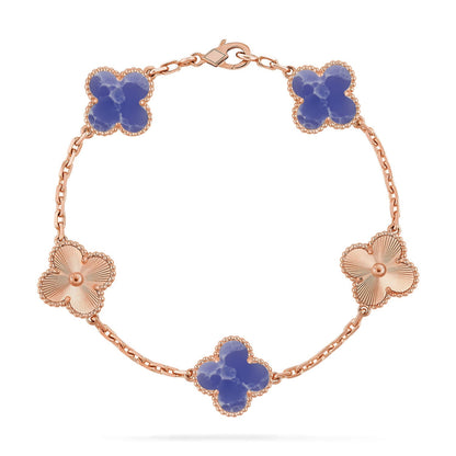 [Moco jewelrys]CLOVER 5 MOTIF BLUE VEINS BRACELET COLLECTION