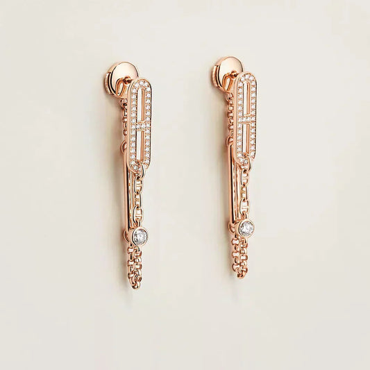 [moco jewelrys]CHAINE CHAOS DIAMOND DROP EARRINGS