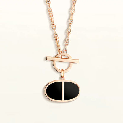 [moco jewelrys]CHAINE VERSO BLACK CERAMIC NECKLACE