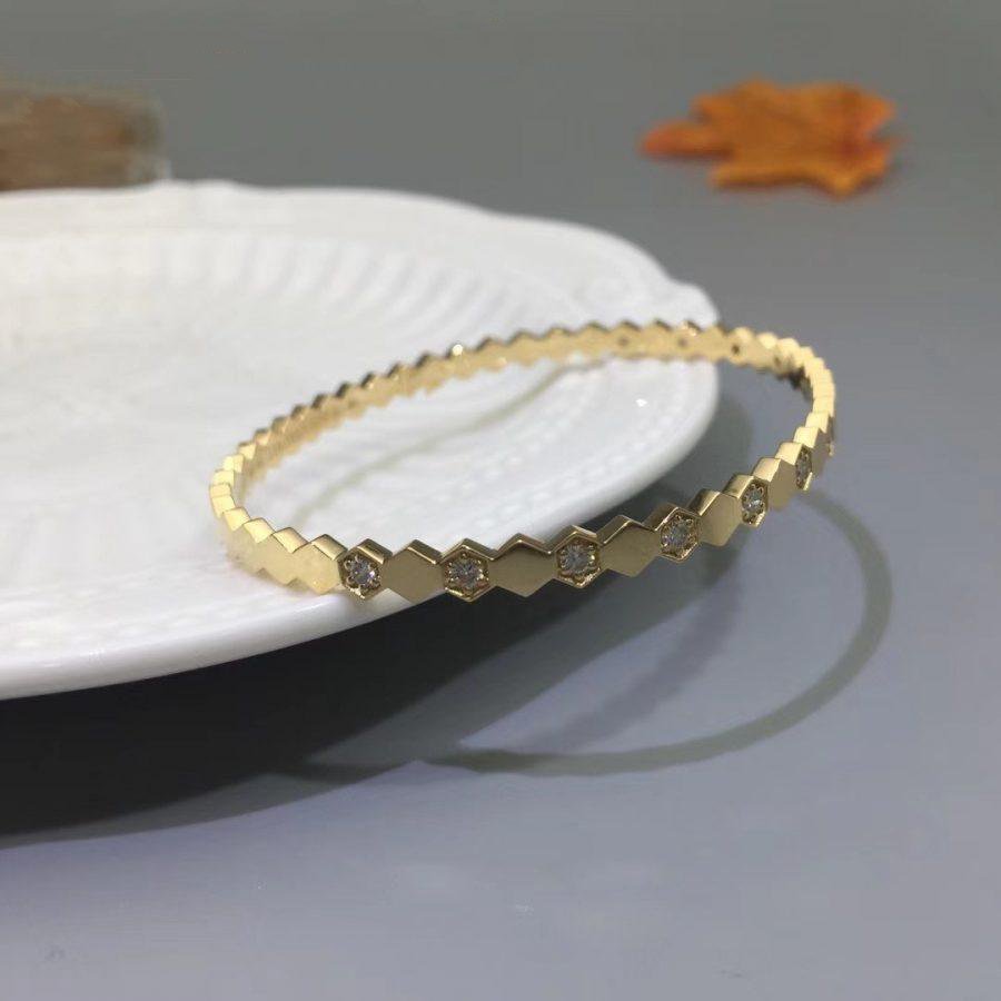 [moco jewelrys]BEE LOVE GOLD DIAMOND BRACELET