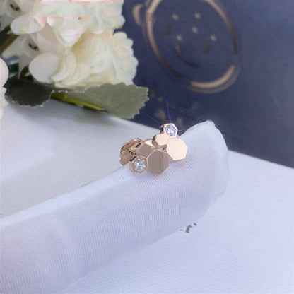 [moco jewelrys]BEE LOVE PINK GOLD DIAMOND EARRINGS