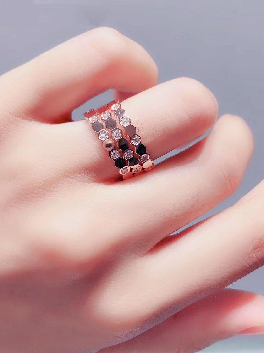 [moco jewelrys]BEE LOVE RING PINK GOLD DIAMOND
