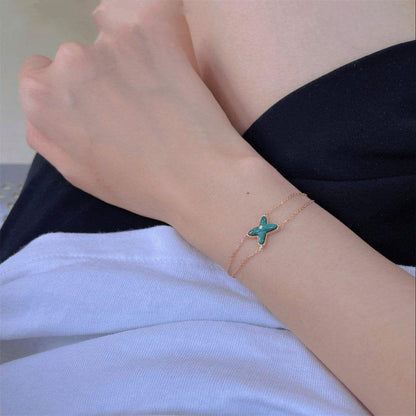 [moco jewelrys]JEUX BRACELET MALACHITE PINK GOLD 1 DIAMOND