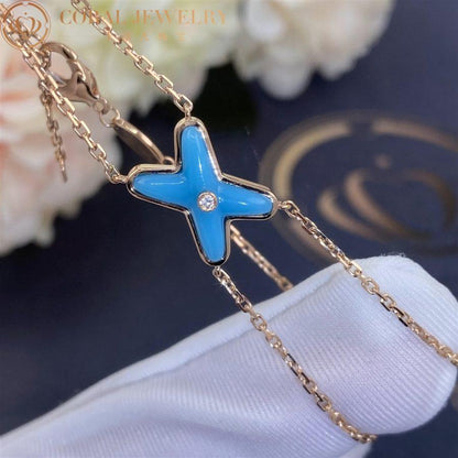 [moco jewelrys]JEUX BRACELET TURQUOISE PINK GOLD 1 DIAMOND
