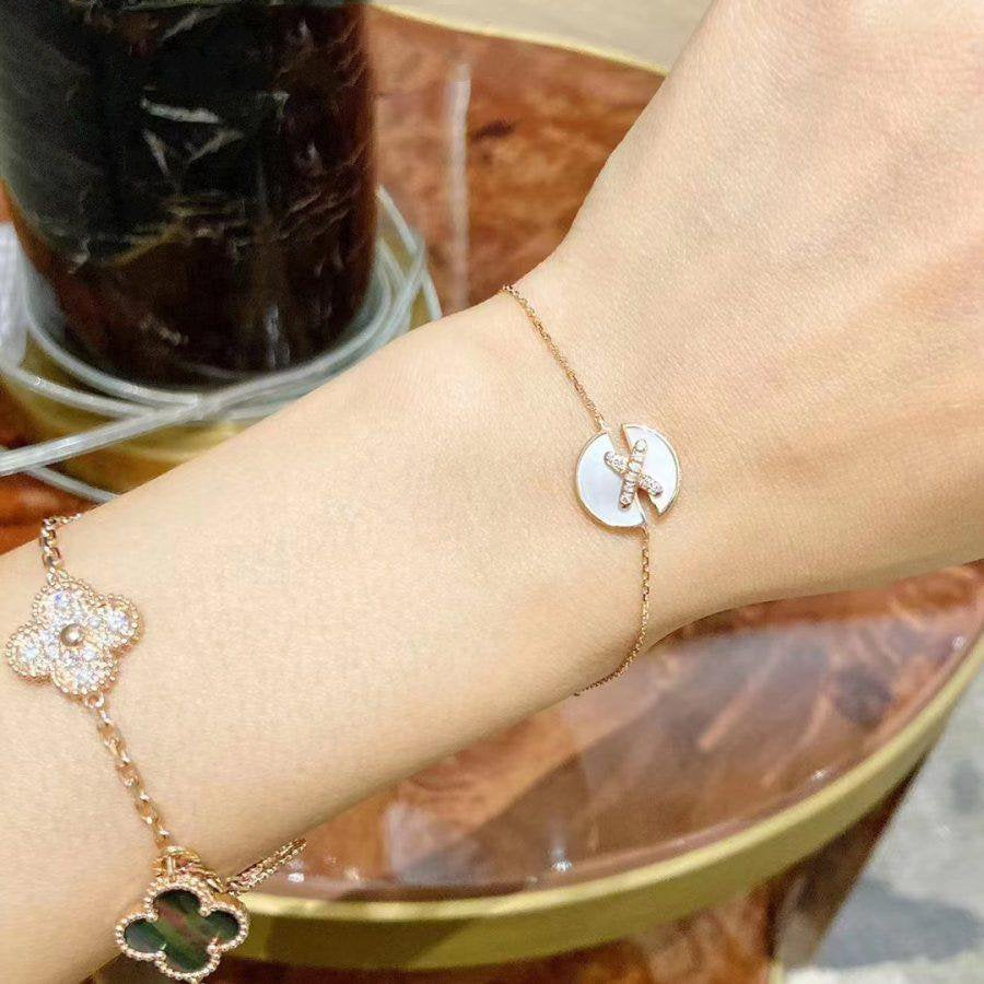 [moco jewelrys]JEUX DE BRACELET MOP PINK GOLD DIAMONDS
