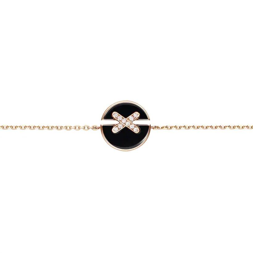 [moco jewelrys]JEUX DE BRACELET ONYX PINK GOLD DIAMOND