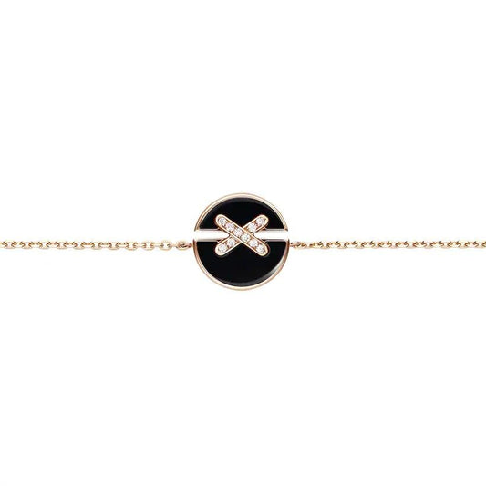 [moco jewelrys]JEUX DE BRACELET ONYX PINK GOLD DIAMOND