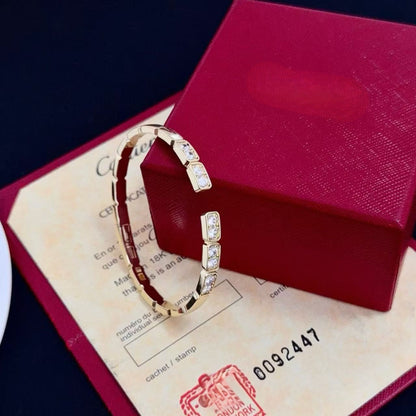 [Moco jewelrys]LOVE DIAMOND OPEN  BRACELET