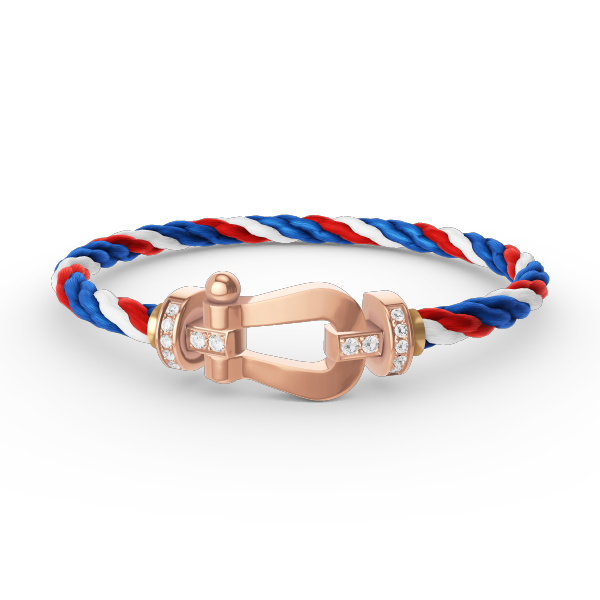 [moco jewelrys]FORCE LARGE HORSESHOE HALF DIAMOND BRACELET ROSE GOLD
