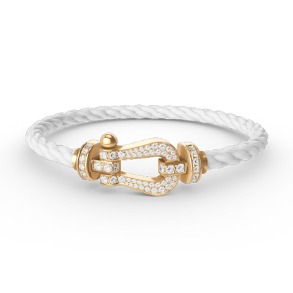 [moco jewelrys]FORCE LARGE HORSESHOE FULL DIAMOND BRACELET GOLD