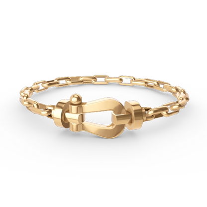 [moco jewelrys]FORCE LARGE HORSESHOE CLASP  METAL BRACELET