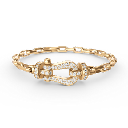 [moco jewelrys]FORCE LARGE HORSESHOE CLASP  METAL BRACELET