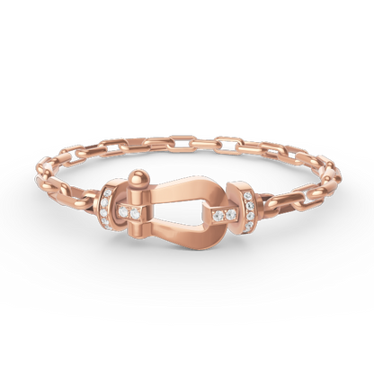 [moco jewelrys]FORCE LARGE HORSESHOE CLASP  METAL BRACELET