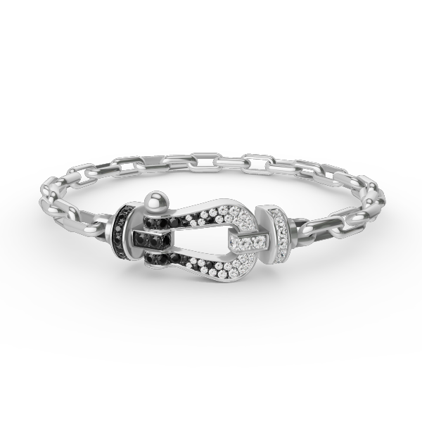 [moco jewelrys]FORCE LARGE HORSESHOE CLASP  METAL BRACELET