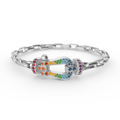 [moco jewelrys]FORCE LARGE HORSESHOE CLASP  METAL BRACELET