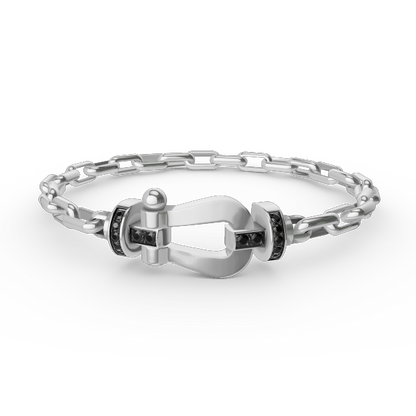 [moco jewelrys]FORCE LARGE HORSESHOE CLASP  METAL BRACELET