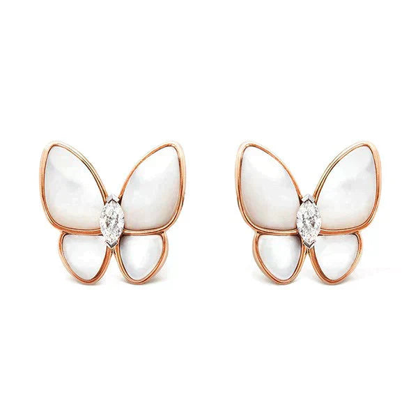 [moco jewelrys]BUTTERFLY MOP DIAMOND EARRINGS