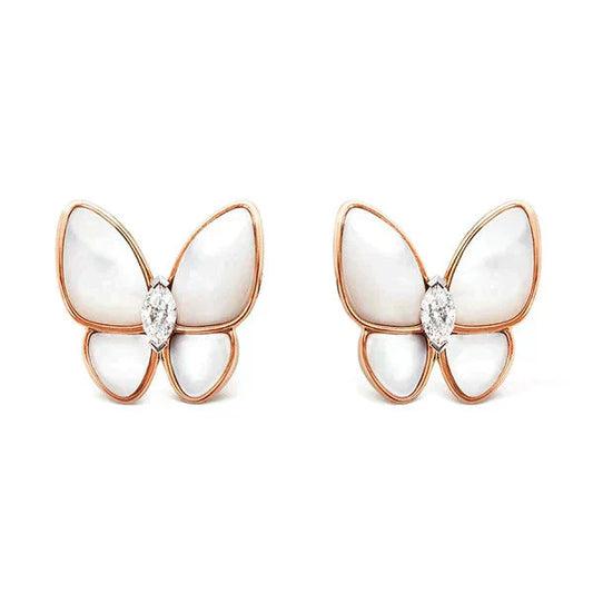 [moco jewelrys]BUTTERFLY MOP DIAMOND EARRINGS