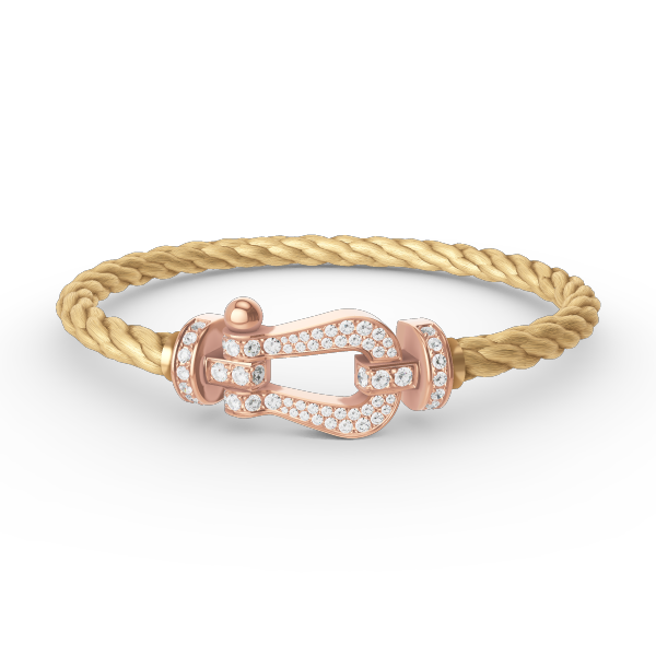 [moco jewelrys]FORCE LARGE HORSESHOE FULL DIAMOND BRACELET ROSE GOLD